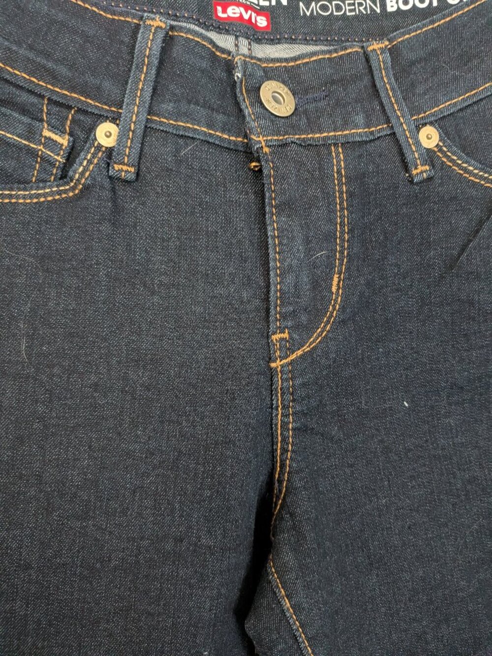 Levi's Denizen Modern Bootcut Jeans - Blue Denim Dark Wash - Misses Size 2 NWT - Picture 4 of 6